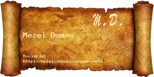 Mezei Domos névjegykártya